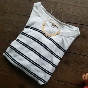 Basic striped longsleeve cropped sweater